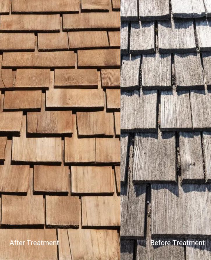 Cedar Roof and Siding Cleaning and Staining
